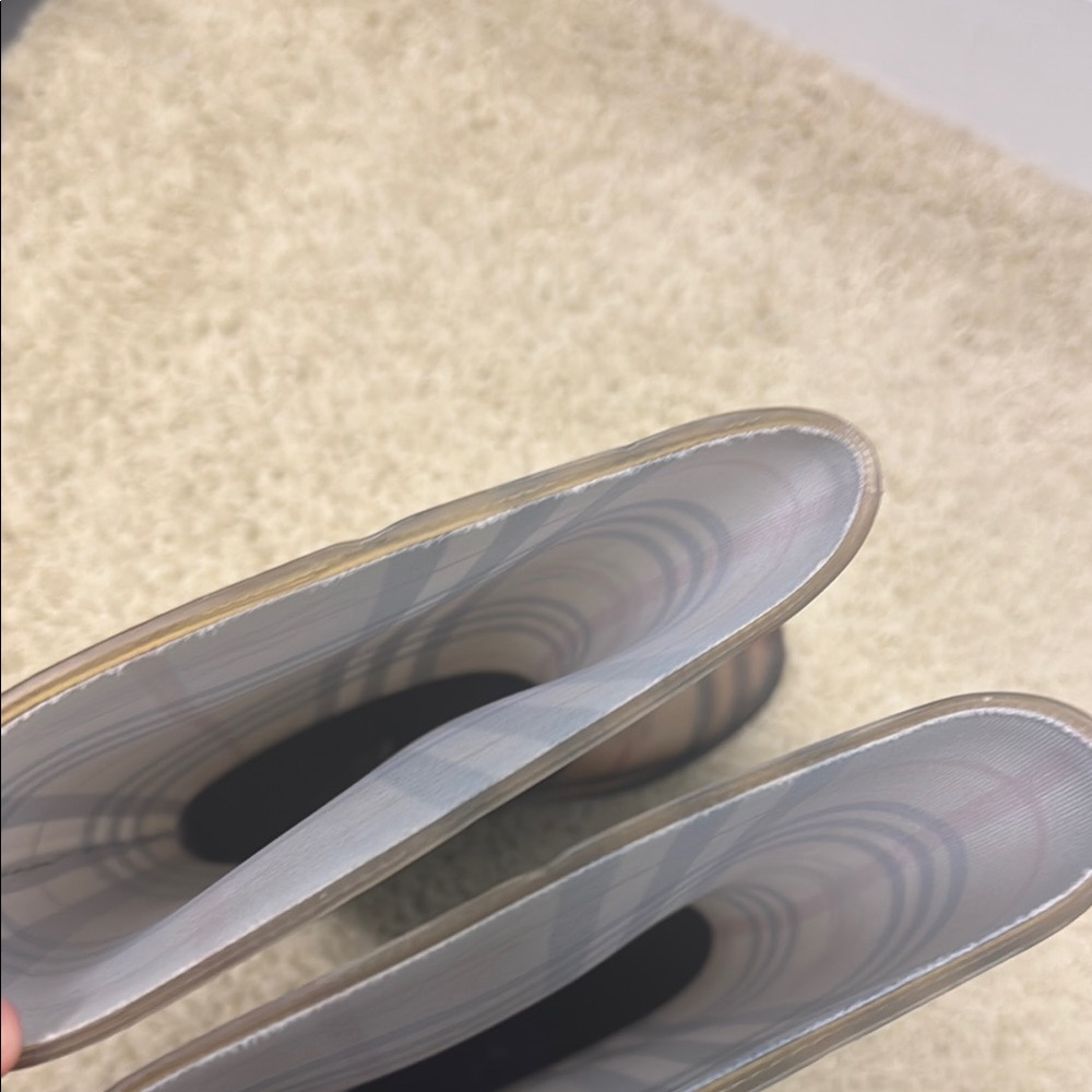 Burberry Plaid Winter Rain Boots - Tan and Black - Picture 5 of 5